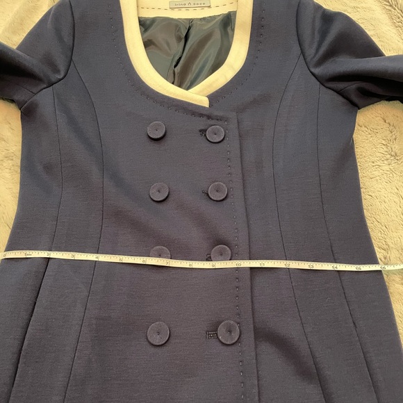 Navy blazer jacket with button closure - Picture 12 of 16